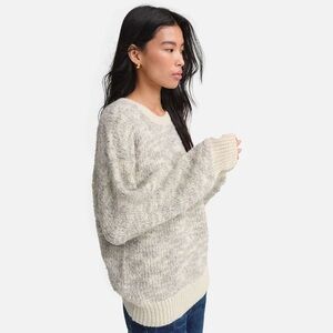 MATE THE LABEL ALPACA TEDDY CREW NECK SWEATER IN ASH S